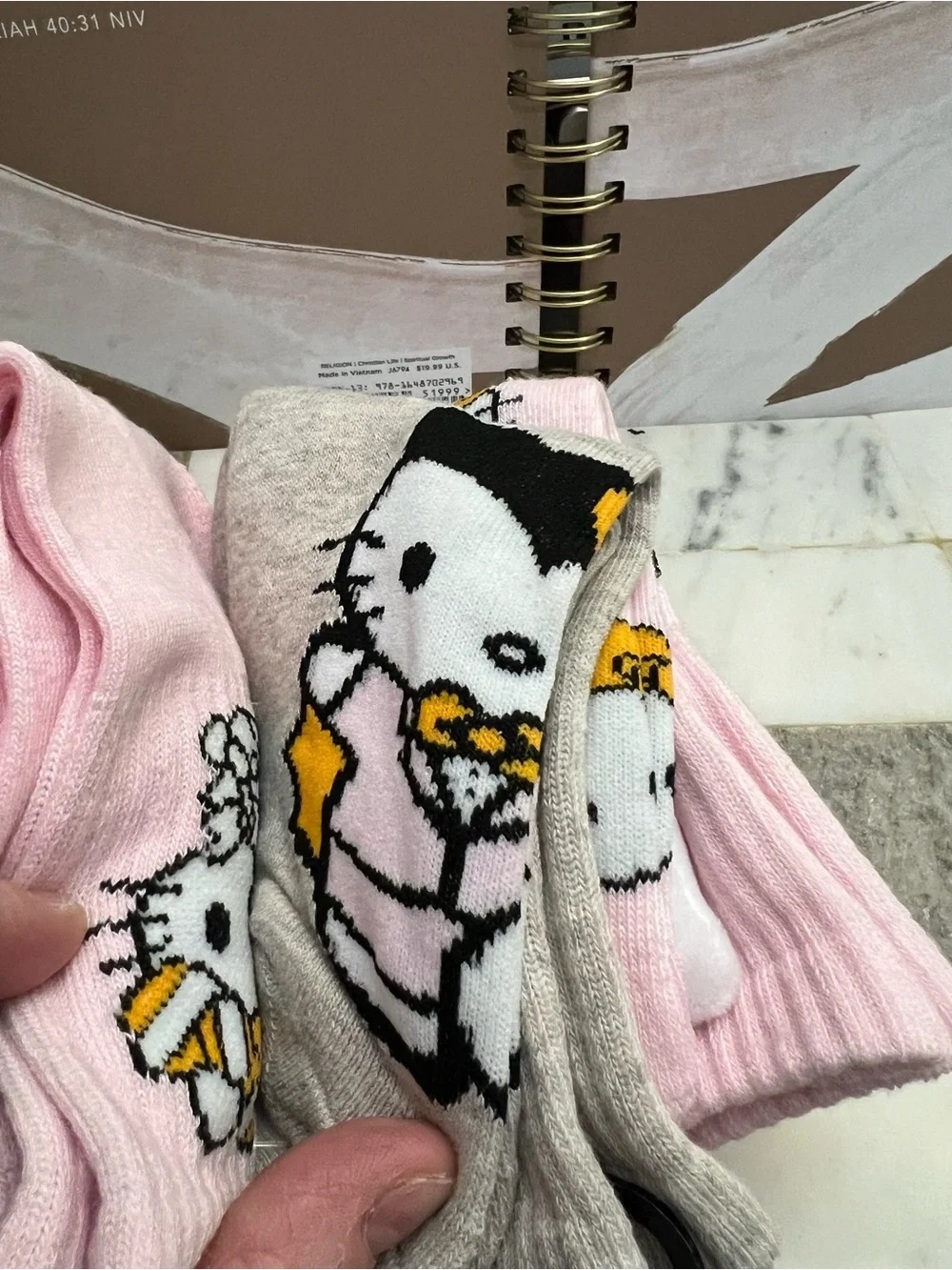 Sanrio Hello Kitty Halloween Ankle Socks - Pink & Gray - 3-Pack